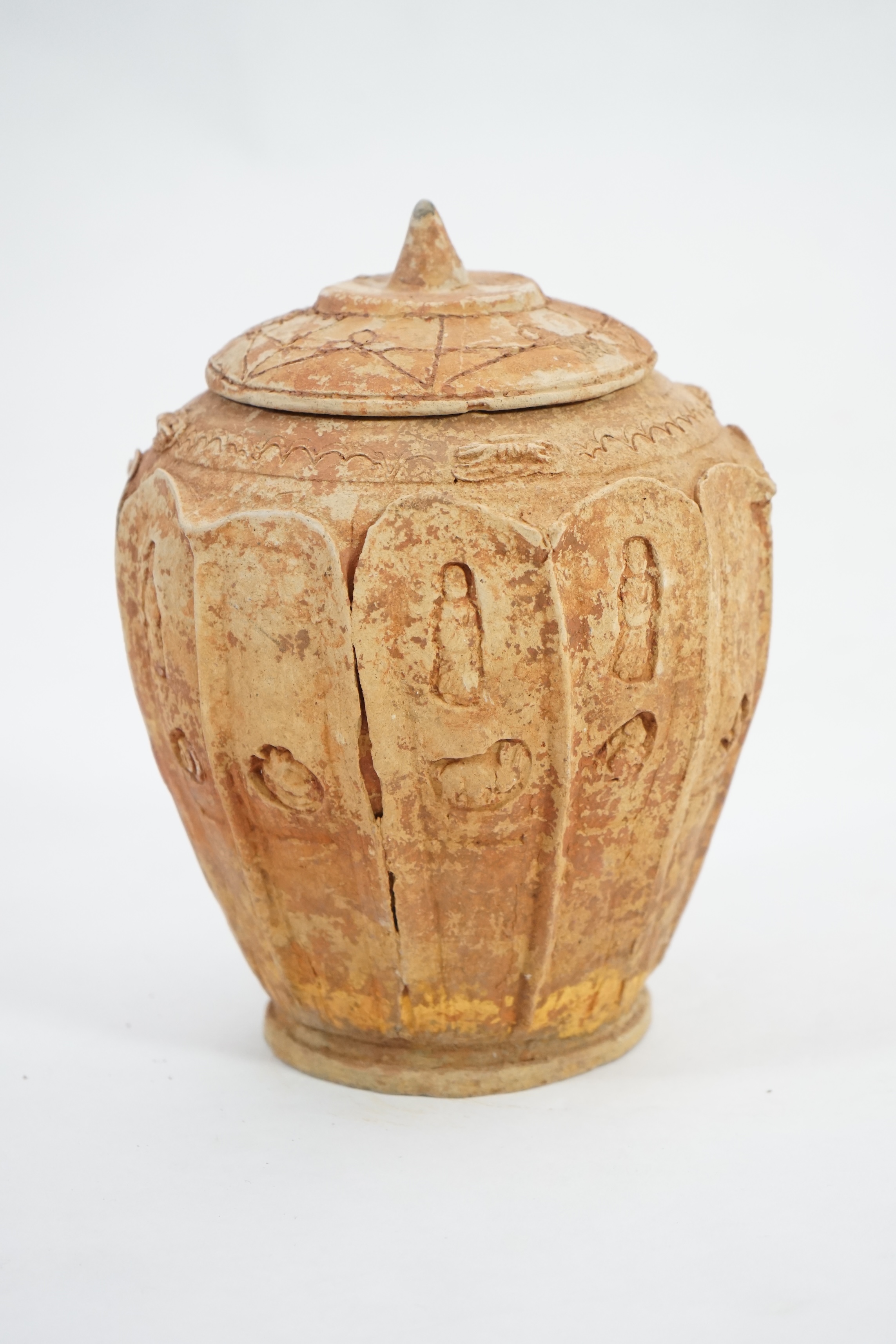 A fine Chinese Buddhist pottery zodiac jar, Song Dynasty (AD 960 - 1279), or possibly the Yuan Dynasty (AD 1279-1368)